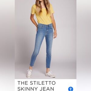 Dark denim current/elliot stiletto jean